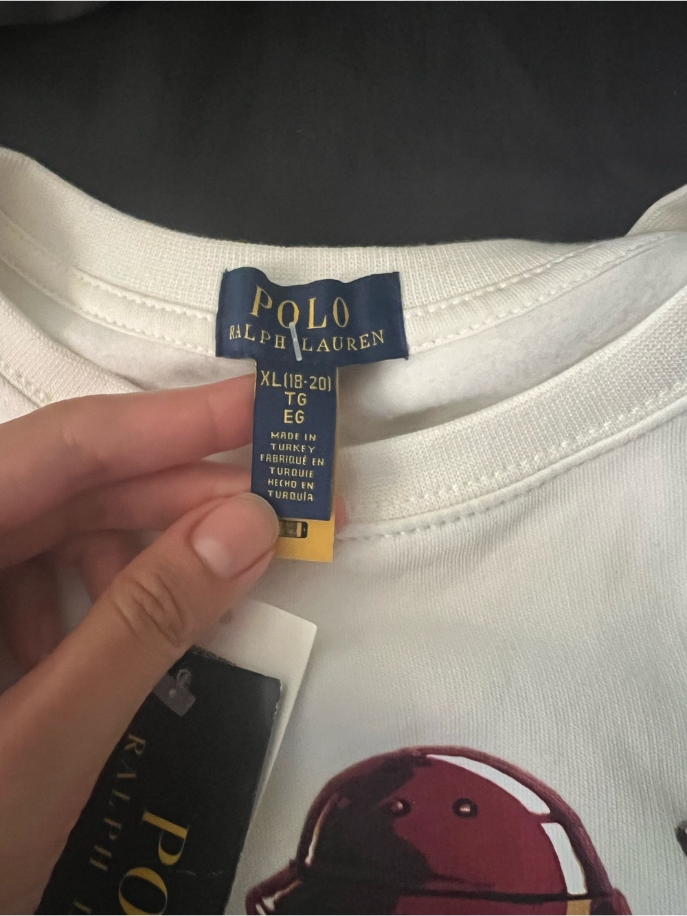 Polo by Ralph Lauren Cream Polo Bear Crewneck Sweatshirt - Picture 4 of 4